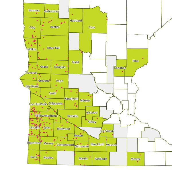 counties with WIA sites