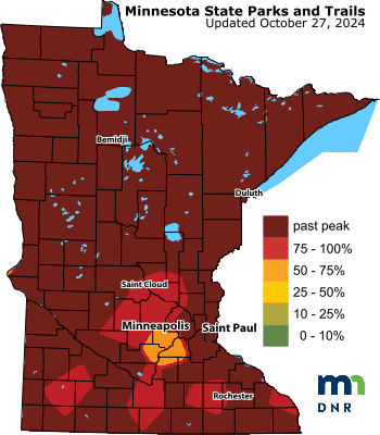 current fall color map